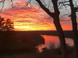 Sunrise on Lake Taneycomo near Main Street Marina