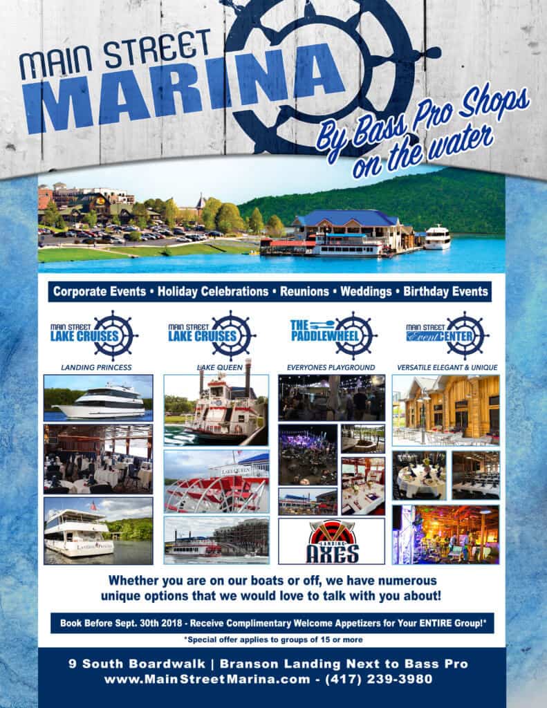 Events on Main Street Marina in Branson Missouri